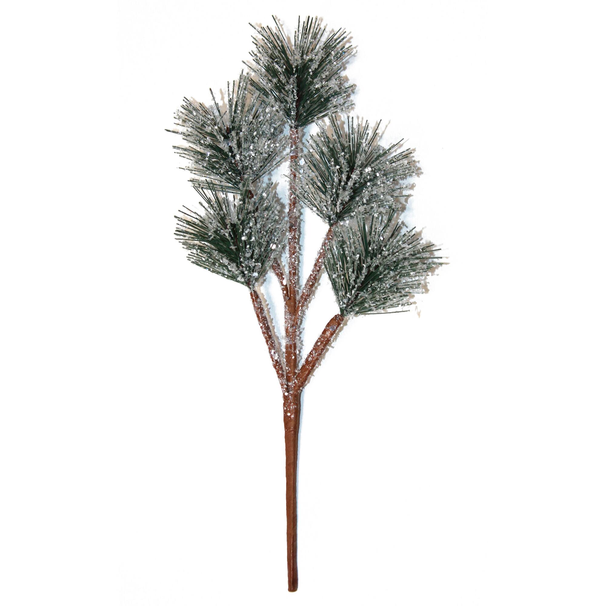 11" Artificial Christmas Iced Pine Pick, 6ct.